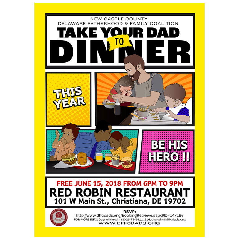 DFFC Vector Illustration Father Day Flyer